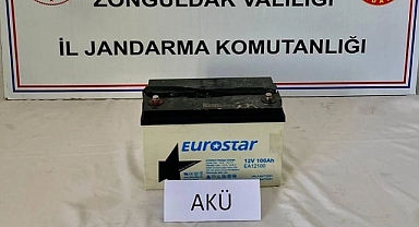 Akü hırsızını jandarma dedektifleri yakaladı