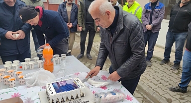 İşçilerden pastalı teşekkür